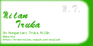milan truka business card