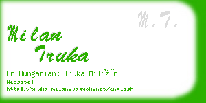 milan truka business card